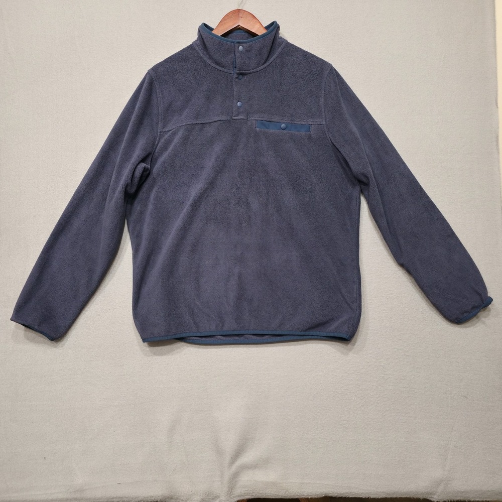 32‎ Degree Heat Men's Blue Fleece Quarter Snap Pullover Jacket Size Medium
